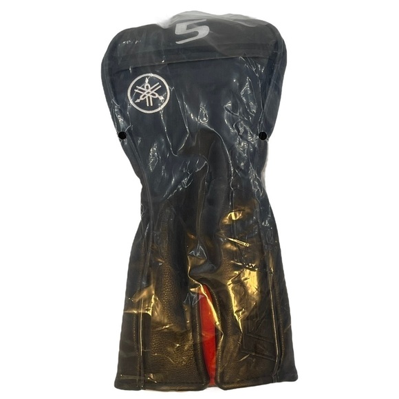 NEW Yamaha RMX VD Fairway 5W Black Faux Leather & Logo Embroidered Headcover. - Picture 2 of 5